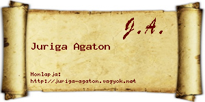 Juriga Agaton névjegykártya